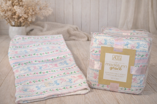 Madelynn Grace Luxe Blanket - Bow Floral- blanket,BOWS,GIFT,gift idea,GIFT IDEAS,GIFT SET,gifts,LOVE,Love shack,Madelynn,MadelynnGrace,soft blanket,THROW,throw blanket-Ace of Grace Women's Boutique