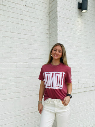 Howdy Graphic Tee- clothing,Curvy,fall clothes,GRAPHIC TEE,HOT PINK GRAPHIC TEE,HOWDY,howdy graphic tee,howdy tee,Sale,Tops-Ace of Grace Women's Boutique