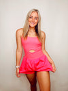 Cut Out Athletic Romper- active, athlete, athletic, athletic one piece, cut out, PINK ROMPER, ROMPER-Ace of Grace Women's Boutique