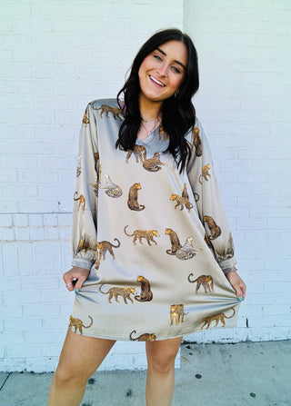 Long Sleeve Animal Print Dress- animal,ANIMAL PRINT,CHEETAH,clothing,Curvy,dresses & rompers,LEOPARD,LEOPARD DRESS,LEOPARD PRINT,Sale-Ace of Grace Women's Boutique