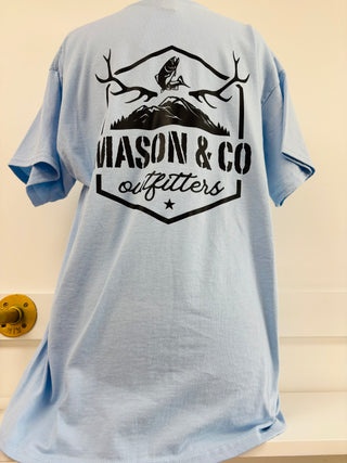 Mason & Co Logo Tee -Light Blue- MEN GIFTS,MEN'S SHIRT,mens,Mens Corner,MENS TSHIRT,Tops-Ace of Grace Women's Boutique