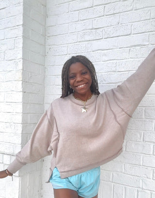 Short Style Softest Oversized Top- Curvy,Hacci,PLUS,plus size,SOFT,soft shirt,soft top,Tops-Ace of Grace Women's Boutique