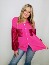 Pink Sparkle Button Up Shacket