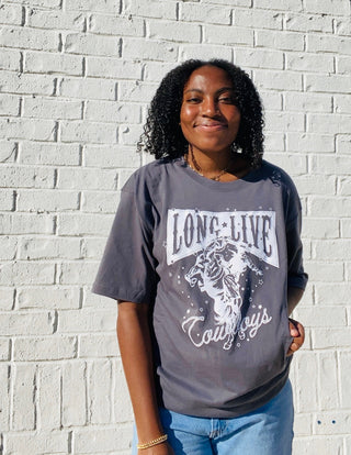 Long Live Cowboys Graphic Tee- clothing,COWBOY,cowgirl,graphic,graphic T-shirt,GRAPHIC TEE,Graphic Tees,graphic tshirt,long,rodeo,Sale,Tops-Ace of Grace Women's Boutique