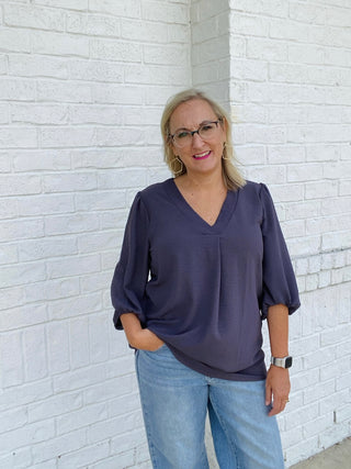 TUNNEL SLEEVE WOVEN TOP- Curvy,Perfect for work,plus,teacher,Tops,work,WORK SHIRT,WORK TOP-Ace of Grace Women's Boutique