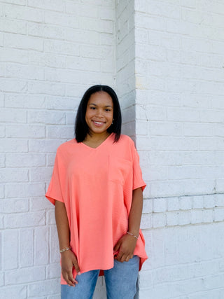 Perfect for Work Top- clothing,Curvy,Perfect for work,PLUS,plus size,Tops-Coral-S-Ace of Grace Women's Boutique