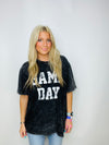 Black Game Day Tee- football, game, game day, Game day shirt, game days, gameday, GRAPHIC TEE, graphic tees, SOFT TEE, TEE-Ace of Grace Women's Boutique