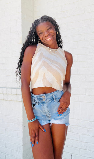 High Rise Double Button Distressed Denim Shorts- blue shorts,Bottoms,clothing,denim,denim shorts,HIGH RISE SHORTS,shorts-Ace of Grace Women's Boutique