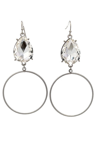 Prism Drop Hoop Earrings- Jewelry, LIVESALE, Sale-Clear-Ace of Grace Women's Boutique