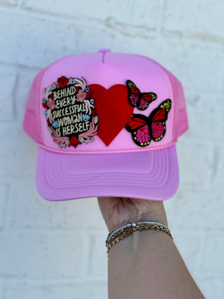 Successful Woman Trucker Hat- Accessories, accessory, butterflies, butterfly, hair accessory, HAT, hats, MadelynnGrace, trucker hat, trucker hats, Woman-Ace of Grace Women's Boutique