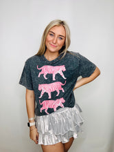 Mineral Washed Pink Tiger Graphic Tee