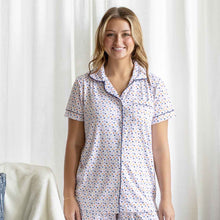 Star Short Sleeve Button Up PJ Top