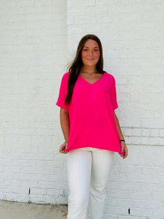 V-Neck Dolman Top- Curvy, Perfect for work, Tops, work, WORK SHIRT, WORK TOP, WOVEN, WOVEN TOP-Ace of Grace Women's Boutique