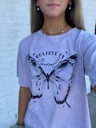 Butterfly Graphic Tee- butterflies, butterfly, butterfly tee, clothing, graphic, graphic T-shirt, GRAPHIC TEE, Graphic Tees, graphic tshirt, Tops-Ace of Grace Women's Boutique