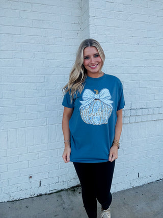 Blue Pumpkin Tee- clothing,Curvy,graphic,graphic T-shirt,GRAPHIC TEE,Graphic Tees,graphic tshirt,plus size graphic tee,pumpkin,pumpkins,Seasonal,thanksgiving,thanksgiving shirt,Tops-Ace of Grace Women's Boutique