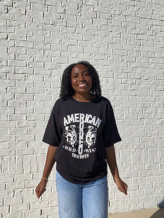 American Cowboys Rodeo Graphic Tee- clothing, COWBOY, Cowboys, graphic, graphic T-shirt, GRAPHIC TEE, Graphic Tees, graphic tshirt, rodeo, Tops-Ace of Grace Women's Boutique