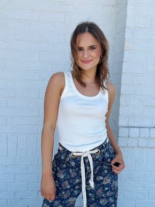 Denim Ditsy Floral Pants- Bottoms,denim,Ditsy,fall jeans,floral,JEANS,PANTS,PREORDER-Ace of Grace Women's Boutique