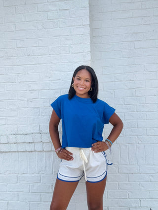 Two Tone Athletic Shorts- Athleisure,athletic,athletic shorts,Bottoms,clothing-Ace of Grace Women's Boutique