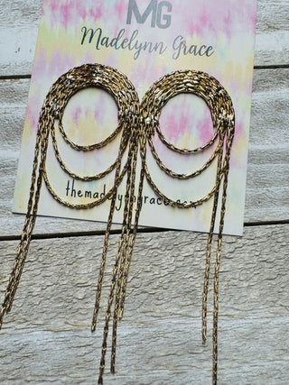 Madelynn Grace Gold Dangle Earrings- Accessories,accessory,earring,EARRINGS,Jewelry,Madelynn,MadelynnGrace,Sale-Ace of Grace Women's Boutique