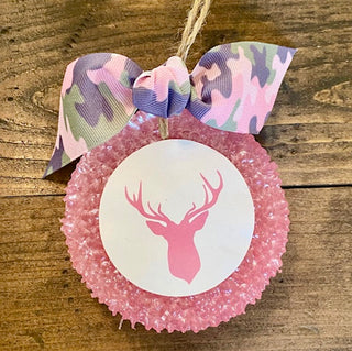 Pink Deer Circle Freshie- Air freshener, camo, CAR FRESHIE, DEER, Freshie, GIFT, gift idea, GIFT IDEAS, GIFT SET, gifts, LIGHT PINK, pink-Ace of Grace Women's Boutique