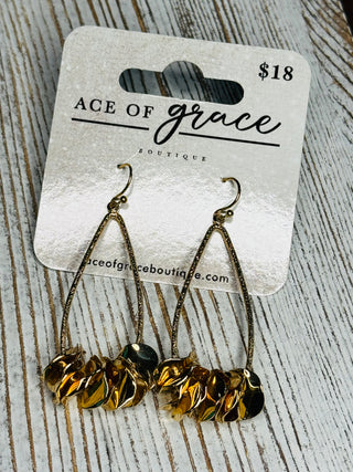 Gold Teardrop Earrings- LIVESALE-Ace of Grace Women's Boutique