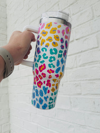 Pastel Leopard Tumbler with Straw- BRUMATE CUP,CUP,CUPS,GIFT,gift idea,GIFT IDEAS,GIFT SET,gifts,glitter tumbler,LEOPARD CUP,pink cup,STANLEY CUP,SWIG,swig cups,tumbler,TUMBLER 40 OZ,WINE CUP,Yeti-Ace of Grace Women's Boutique
