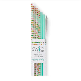Swig HoHoHo Reusable Straw Set- Accessories, gifts, REUSABLE STRAWS, Seasonal, STRAWS, SWIG STRAWS-Ace of Grace Women's Boutique