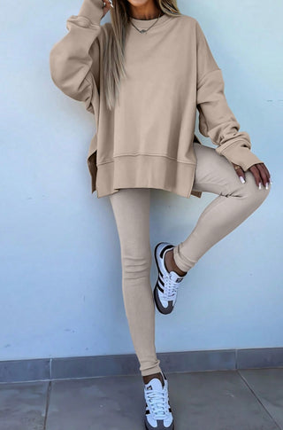 Oversized Sweatshirt & Ribbed Legging Set- LEGGINGS,oversized,oversized sweater,oversized sweatshirt,OVERSIZED TOP,Sets-Ace of Grace Women's Boutique