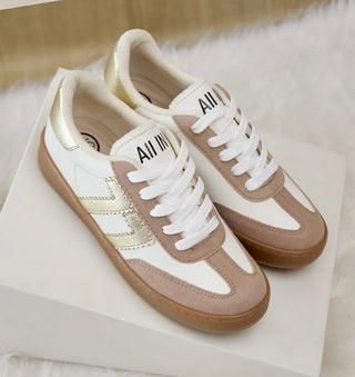 77 Gold Sneakers - PREORDER- 77,FOOTWEAR,GOLD,low top sneaker,metallic sneakers,PREORDER,Shoes,sneaker,sneakers,star sneakers-Ace of Grace Women's Boutique