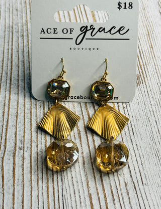 Champagne Statement Earrings- LIVESALE-Ace of Grace Women's Boutique