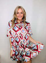 Classic Button Up Silk Dress