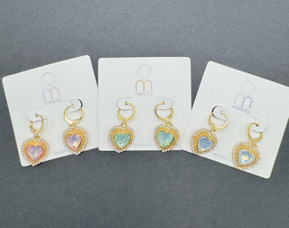 Jeweled Heart Earrings- LIVESALE-Ace of Grace Women's Boutique