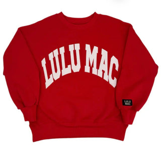 LULU MAC - Red & White Sweatshirt- curv,Curvy,Lulu,Lulu mac,sweatshirt,SWEATSHIRTS,Tops-Ace of Grace Women's Boutique