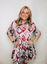 Classic Button Up Silk Dress
