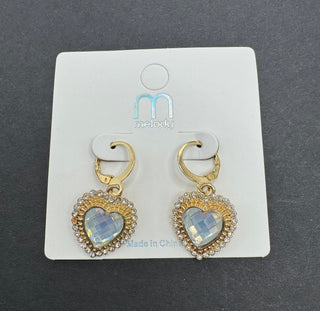 Jeweled Heart Earrings- LIVESALE-Blue-Ace of Grace Women's Boutique