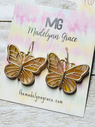 Madelynn Grace Matte Gold Butterfly Earrings- Accessories,accessory,earring,EARRINGS,Jewelry,Madelynn,MadelynnGrace,Sale-Ace of Grace Women's Boutique