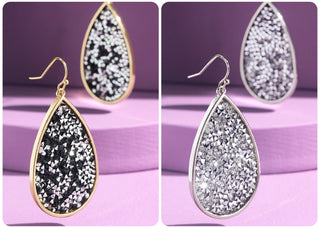 Sparkly Teardrop Earrings- Jewelry, LIVESALE, Sale-Ace of Grace Women's Boutique