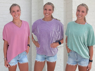 Corded Ribbed Oversized Top- clothing,Corded,Curvy,PLUS,plus size,ribbed,Stretchy,Tops-Ace of Grace Women's Boutique