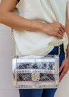 Quinn Quilted Clear Bag | 2 colors- clear purse, CROSSBODY PURSE, gold purse, metallic purse, PURSE, PURSES-Ace of Grace Women's Boutique