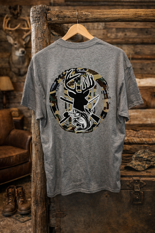 Hunting & Fishing Tee- camo,Fishing,Hunting,men,MEN GIFTS,MEN'S GIFTS,MEN'S SHIRT,mens,Mens Corner,MENS TSHIRT-Ace of Grace Women's Boutique