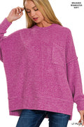 Oversized Drop Shoulder Sweater- clothing,Curvy,oversized,oversized sweater,OVERSIZED TOP,PLUS,plus size,Sale,SOFT,soft shirt,SOFT TEE,soft top,Tops-Ace of Grace Women's Boutique