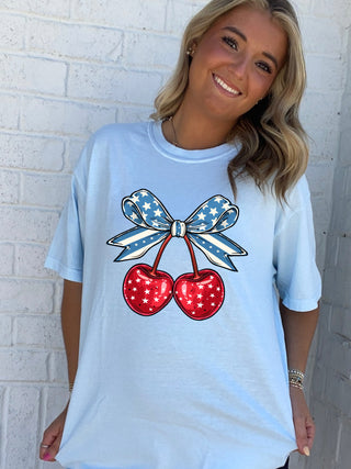 Patriotic Cherries CC Graphic Tee- 4th of july,AMERICAN FLAG,clothing,Curvy,Flag,flag tee,graphic,graphic T-shirt,GRAPHIC TEE,Graphic Tees,graphic tshirt,July,July 4,July 4th,Madelynn,MadelynnGrace,Memorial,Memorial Day,patriotic,plus size,plus size graphic tee,PLUS SIZE TEE,PLUS SIZE TOP,plus sizes,Seasonal,Tops-Ace of Grace Women's Boutique