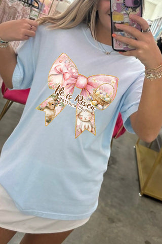 He is Risen Graphic Tee- clothing,Curvy,Easter,easter tee,Seasonal,Tops-Ace of Grace Women's Boutique