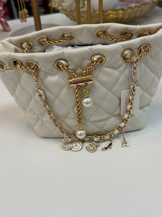 Gold and Ivory Purse- bags-Ace of Grace Women's Boutique