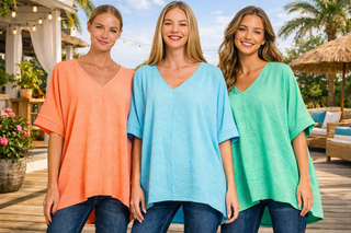 Woven V-Neck Dolman Top- clothing,Curvy,PLUS,plus size,PLUS SIZE TOP,summer,summer shirt,summer work top,Tops,work,WORK SHIRT,WORK TOP,WOVEN,WOVEN TOP-Ace of Grace Women's Boutique