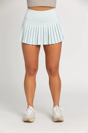 GOLD HINGE Pleated Skirt - Ice Blue- Athleisure, Bottoms, clothing, Curvy, gold hinge, hinge, pleated, skirt, tennis-Ace of Grace Women's Boutique