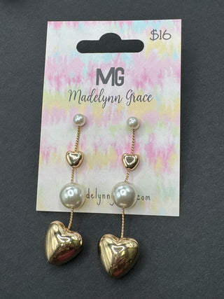 Bubble Heart Dangle Earrings- LIVESALE-Ace of Grace Women's Boutique