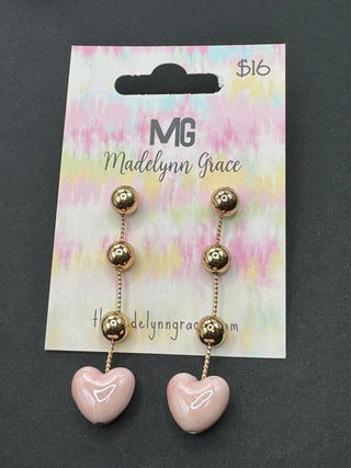Bubble Heart Dangle Earrings- LIVESALE-Ace of Grace Women's Boutique