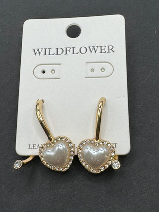 Fancy Pearl Heart earrings- LIVESALE-Ace of Grace Women's Boutique