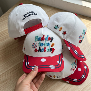 Bad Day to be a Hot Dog Embroidered Hat (PREORDER)- Accessories,accessory,cap,HAT,hats,Seasonal,trucker hat,trucker hats-Ace of Grace Women's Boutique